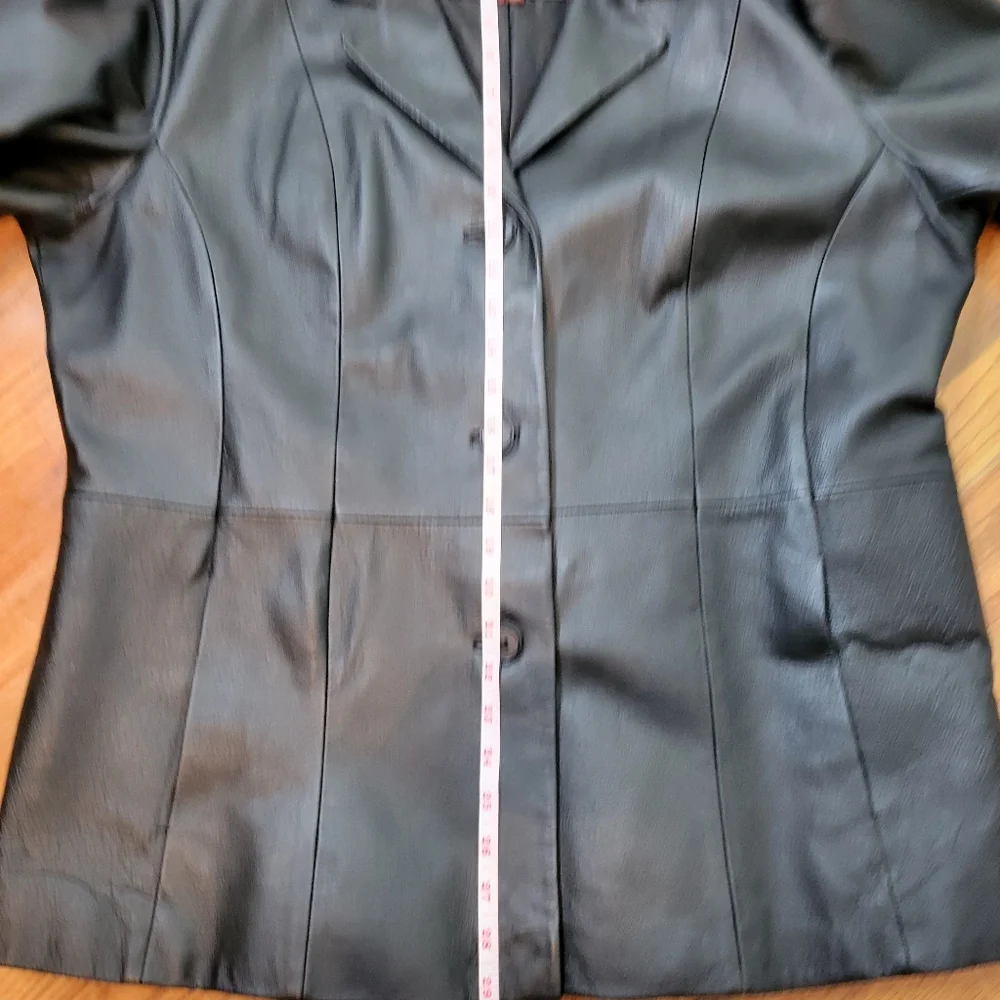 Marc Mattis Black Leather Jacket Size XL Coat - Picture 13 of 15